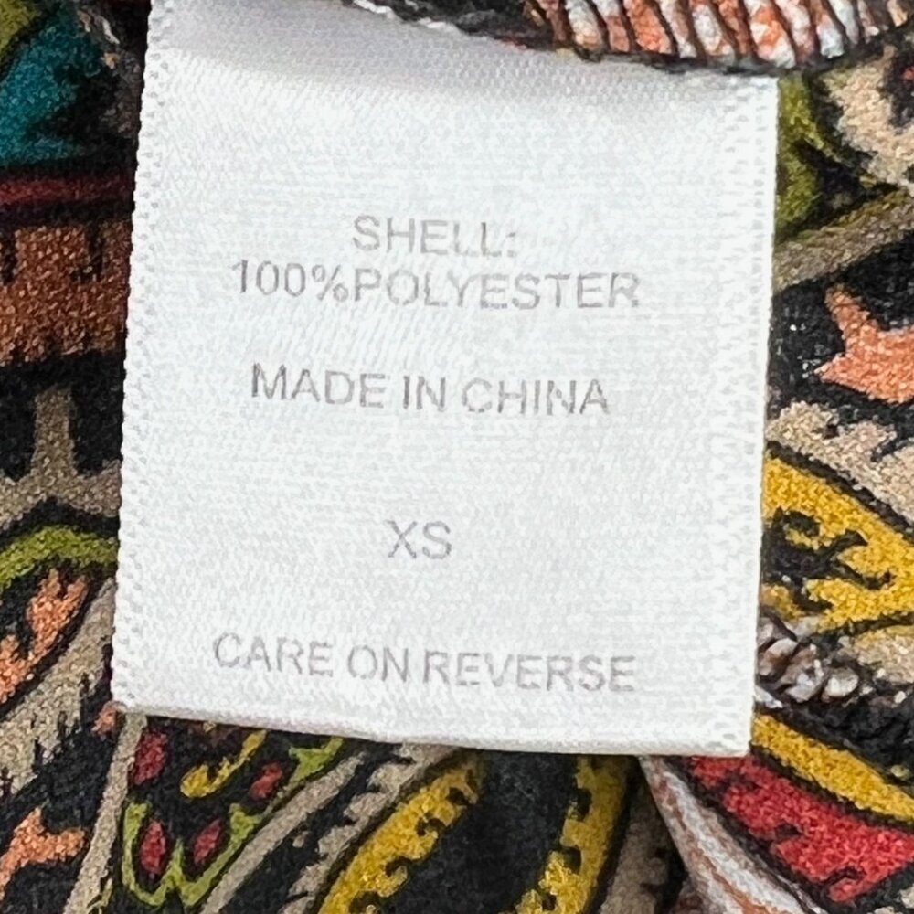 NEW YORK &‎ CO XS Paisley High-Neck Top Office Fall Print - Picture 10 of 12